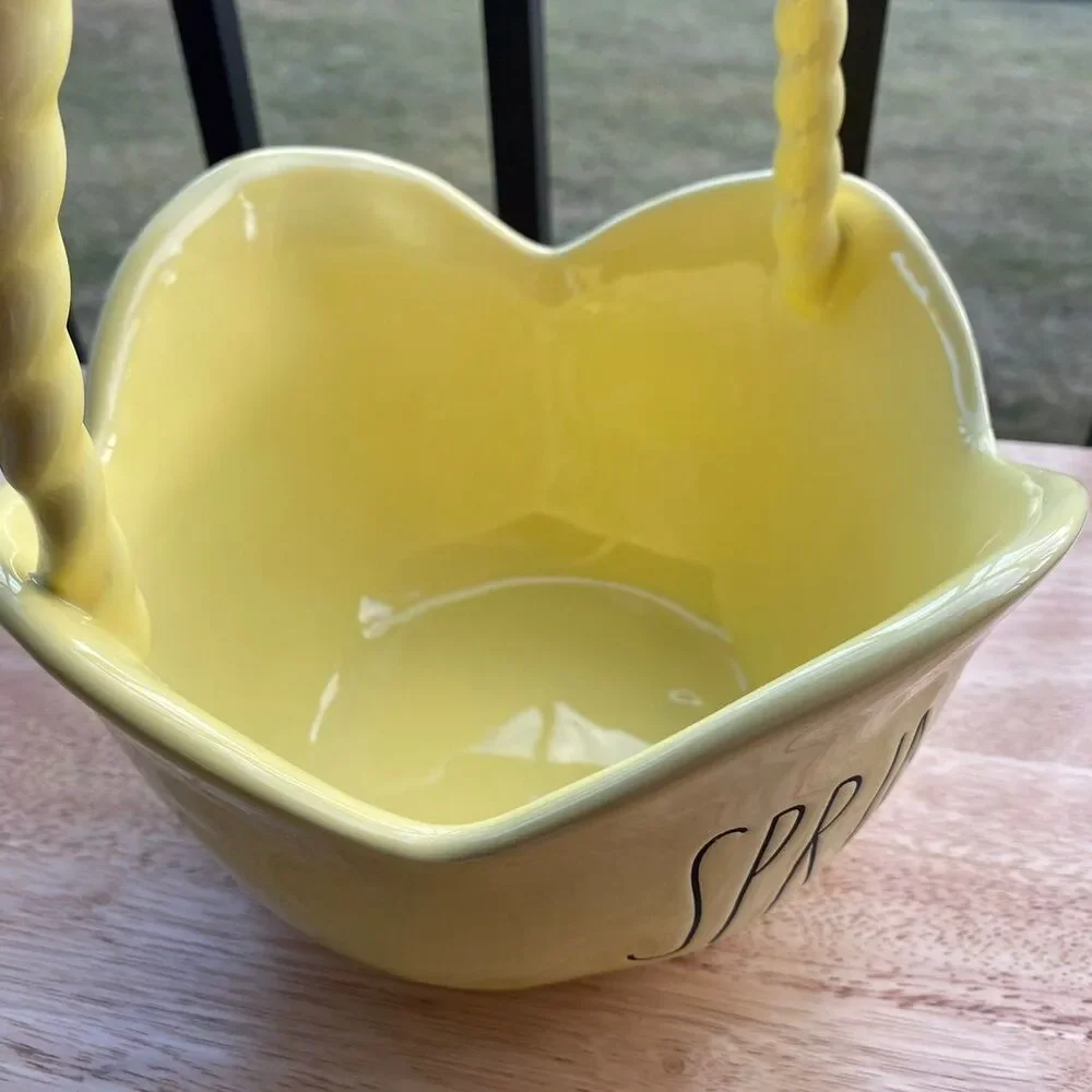 Rae Dunn Spring Ceramic Flower Basket